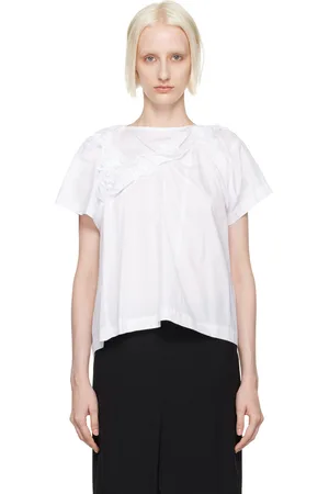 Comme des Garçons White Floral Blouse