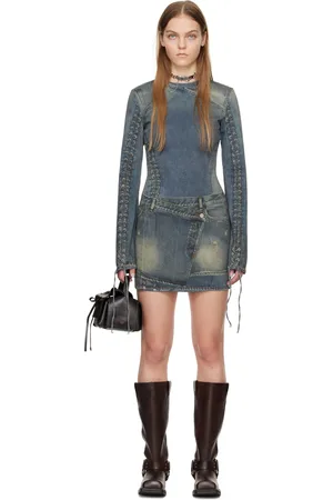 Acne Studios Blue Print Minidress