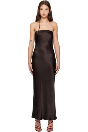 Bec & Bridge Brown Moon Dance Strapless Maxi Dress