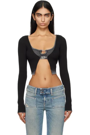 Diesel Black Cropped Cardigan