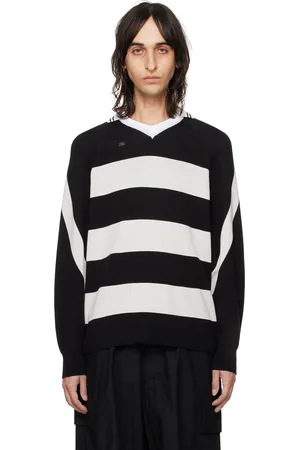 Kijun Black & Gray Striped Polo