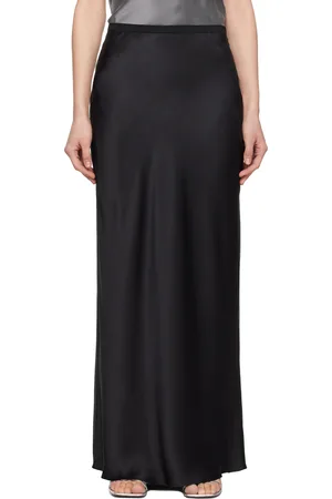 ANINE BING Bar Silk Maxi Skirt