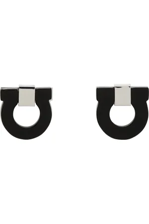 Salvatore Ferragamo Silver Gancini Cuff Links