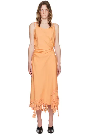 Acne Studios Orange Wrap Maxi Dress
