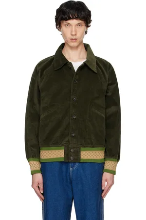 BODE Khaki Peerie Rib Banbury Bomber Jacket