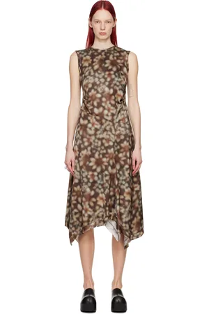 Acne Studios Brown Sleeveless Midi Dress