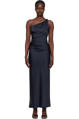 Bec & Bridge Navy Lunetta Asym Maxi Dress