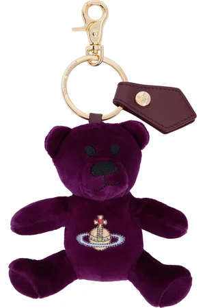 Vivienne Westwood Purple Teddy Bear Charm Keychain