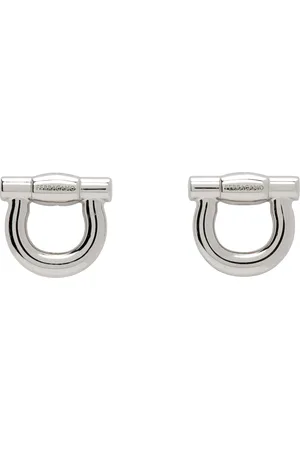 Salvatore Ferragamo Silver Gancini Cuff Links