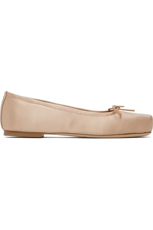 Aeyde Pink Gabriella Satin Ballerina Flats