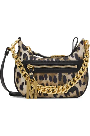 Moschino Beige & Black Multipockets Nylon Bag