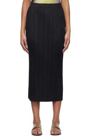 PLEATS PLEASE ISSEY MIYAKE Black Thicker Bottoms 1 Midi Skirt