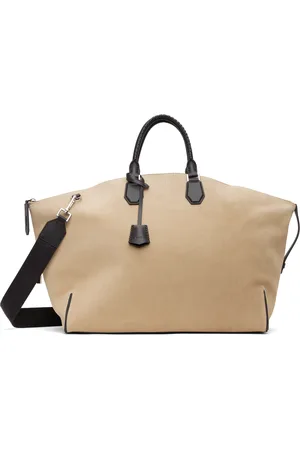 HUGO BOSS Beige Suede Duffle Bag