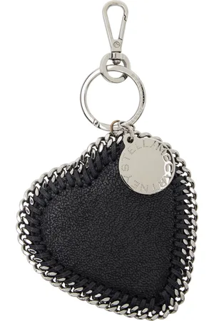 Stella McCartney Black Heart Charm Keychain