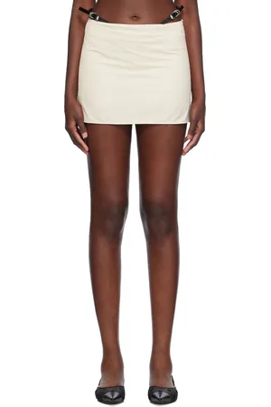 Givenchy Off-White Belted Miniskirt