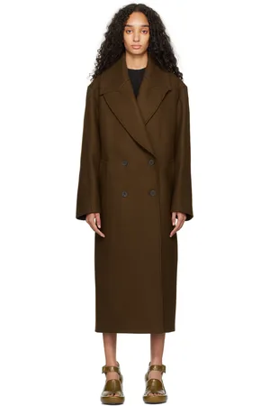 Rohe Khaki Oversized Double Breasted Coat