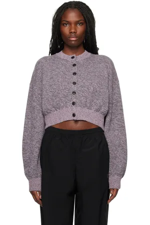 Alexander Wang Pink Logo-Embossed Cardigan