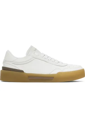 Dolce & Gabbana White Calfskin New Roma Sneakers