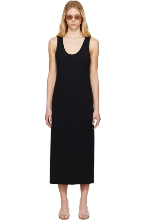 Auralee Cotton Silk Stretch Knit Midi Dress
