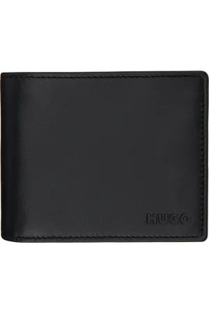 HUGO BOSS Black Leather Embossed Logo Wallet