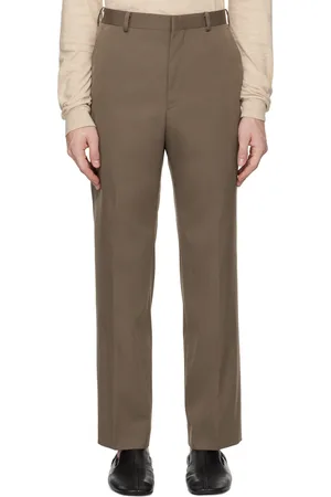 Auralee Brown Light Wool Max Gabardine Trousers