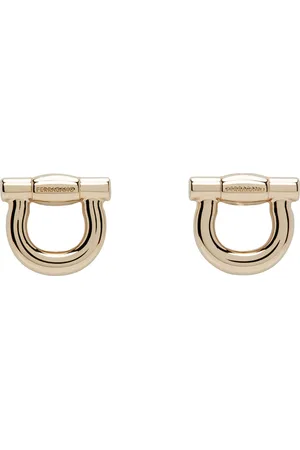 Salvatore Ferragamo Gold Gancio Cuff Links