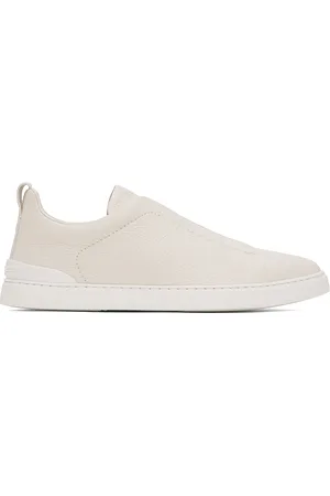 Ermenegildo Zegna Off-White Triple Stitch Sneakers