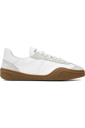 Acne Studios White & Gray Lace-Up Sneakers