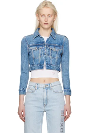 Alexander Wang Blue Shrunken Cardi Denim Jacket
