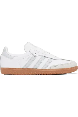 adidas White & Gray Samba OG Sneakers