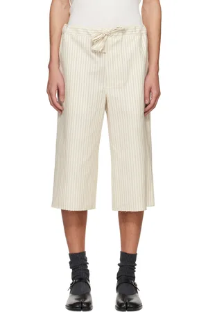 Maison Margiela Off-White Striped Shorts