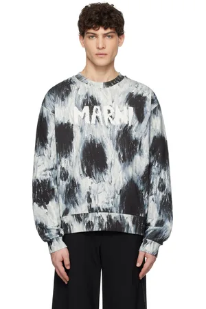 Marni Gray Scribble Logo Organic Sweatshirt