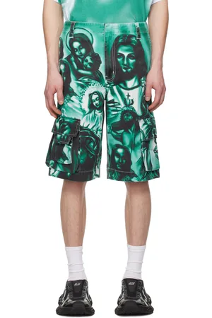 Gerrit Jacob Green Printed Cargo Shorts