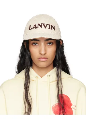Lanvin Off-White Herringbone Motif Cap