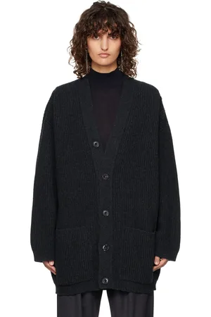 LEMAIRE Navy Felted Cardi Coat