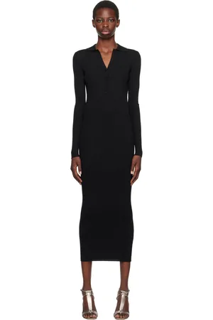 Max Mara Black Frais Midi Dress
