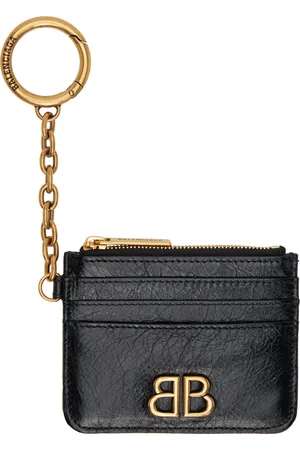 Balenciaga Black Monaco Keychain Card Holder