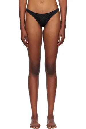 FLEUR DU MAL Black Quilted Luxe Thong