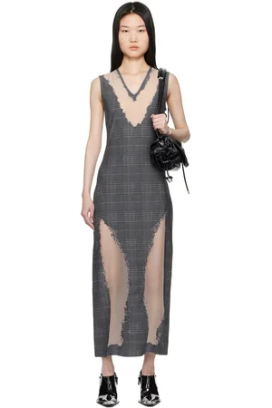 Diesel Beige & Gray D-Myliane Midi Dress
