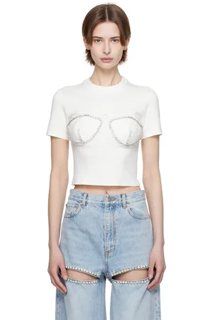 AREA Crystal Bustier Cup T-shirt