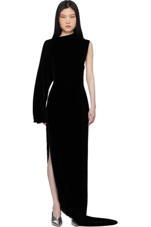 Alaïa Black Velvet Maxi Dress
