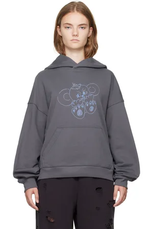 We11 Done Gray Monster Fitted Hoodie