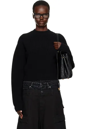 Balenciaga Black Cropped Wool Sweater