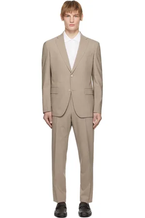 HUGO BOSS Beige Slim-Fit Suit