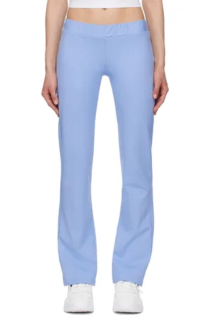 VERSACE Blue Crystal-Cut Lounge Pants