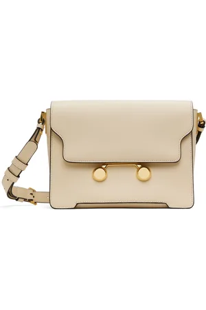 Marni Off-White Leather Trunkaroo Medium Shoulder Bag
