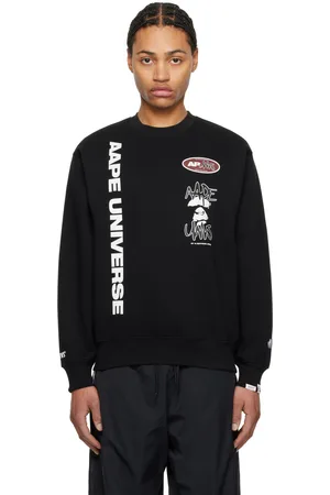 A Bathing Ape Black UNVS Crew Neck Sweatshirt
