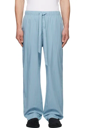 Tekla SSENSE Exclusive Blue AURALEE Edition Cotton Poplin Pyjama Pants