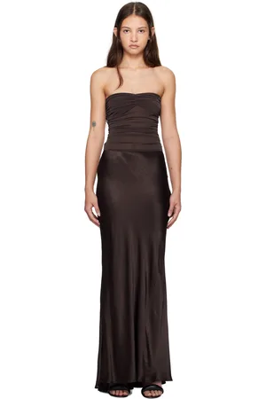 Bec & Bridge Brown Dua Strapless Maxi Dress