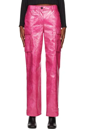 Stand Studio Pink Ada Faux-Leather Trousers